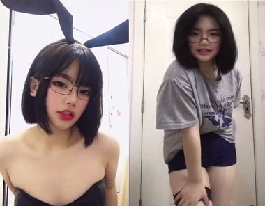 Mái tóc ngắn mê BJ trước khi chui vào