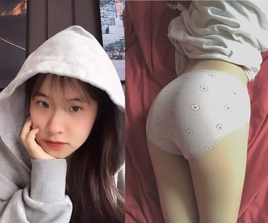 Mai đang thích thú với cậu nhỏ lớn